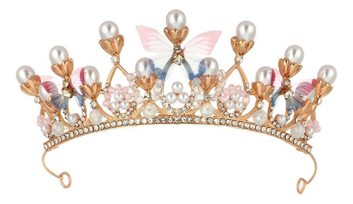 Tiaras Para Niñas Con Forma De Mariposa, Corona De Princesa,