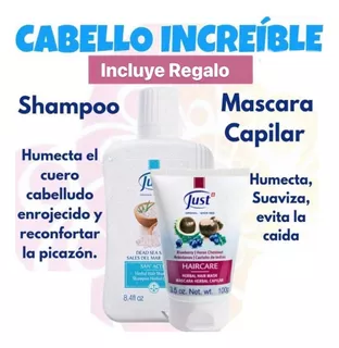 Shampoo San Activ, Mascarilla Capilar Just Cabello Increible