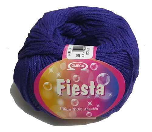 Hilaza Fiesta 100% Algodón Madejas De 100g Color Morado