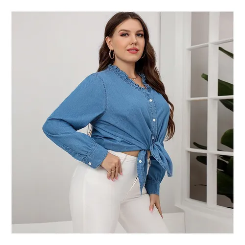 Camisa vaquera talla grande hotsell
