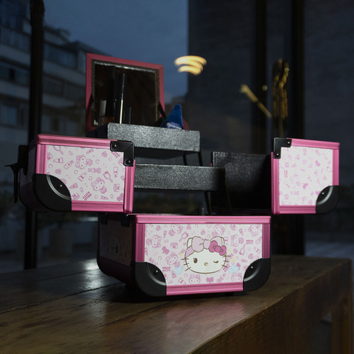 Hello Kitty Maleta Rosa Compacta Com Compartimentos Dbhk-02r