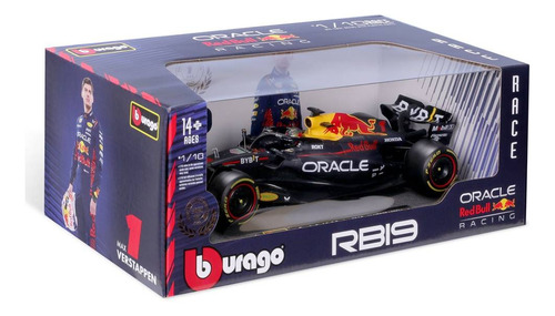 F1 Oracle Red Bull Rb19 1 Max Verstappen 2023 1 en 18 Burago Color Negro