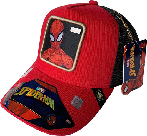 Gorra Spider-man Visera Curva Con Malla Marvel Sp19112104