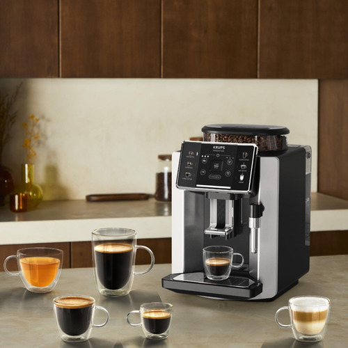 Cafetera De Espresso Automática Sensation, Krups, Ea910emx Negro/plata