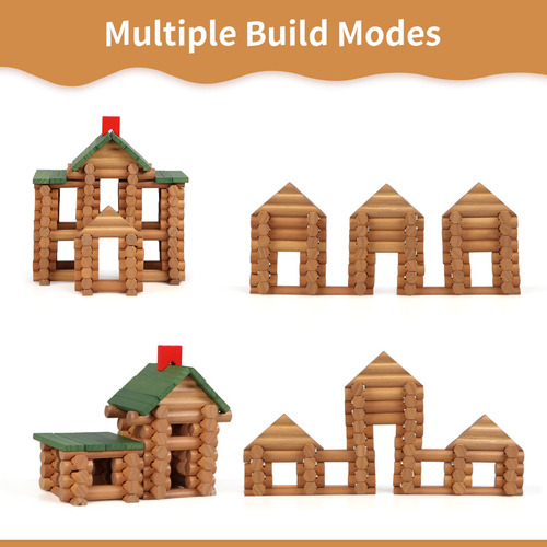 Juego De Troncos De Construcción Wondertoys, 328 Unidades, T