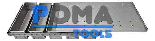 Trincha X 5 Moldes Pan Lactal 35x10x10 Cm Chapa 90x70 Cm Rsm