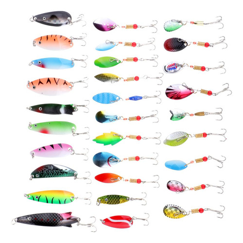 30 Unids Crankbaits De Minnow Atrapamiento De Peces Grandes