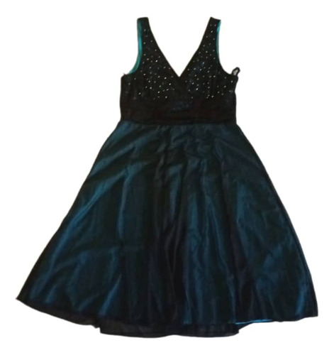 Vestido De Fiesta Detalles De Encaje Color Azul Oscuro 