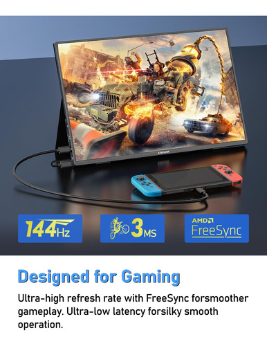 2.5k Monitor Portátil 16, Gtv Os, 2560x1600 Qhd 144hz, 100%