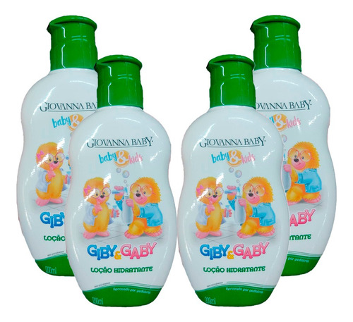  Kit 4 Loção Hidratante Giovanna Baby Giby Nutrição 200ml