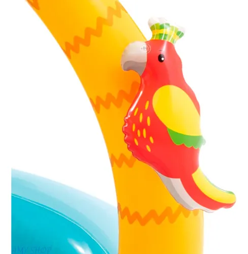 Piscina Inflable Con Para Sol Isla Tropical Amigos Intex