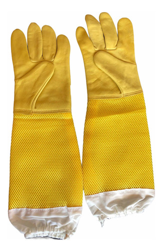 Imagen 1 de 10 de Guantes Apicultura Piel Manga Malla Abejas Envio Gratis Miel