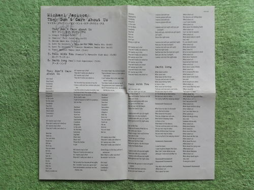 Eam Cd Maxi Michael Jackson They Don't Care About Us Japones