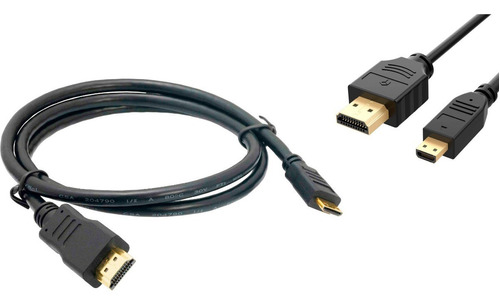 Cable De Micro Hdmi Macho A Hdmi Macho 3 Metros Negro