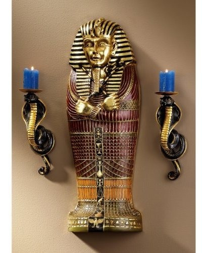 Diseño Toscano Sarcófago Egipcio Del Rey Tut Pared Friso.