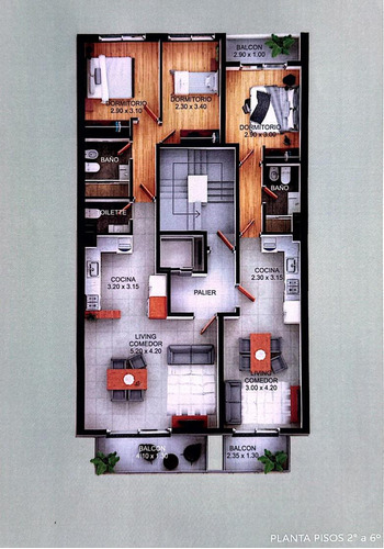 Departamento En  Venta 2 Dormitorios (barrio Martin)