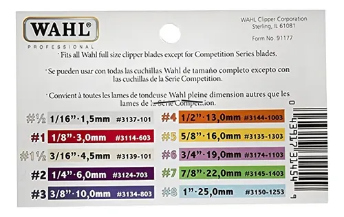 Wahl Peine Nivel Aumento Para Maquina Wahl #1 Rojo