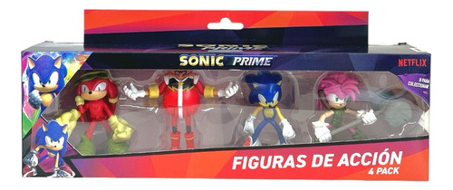 Sonic Prime Figuras De Acción Coleccionables Pack X4 