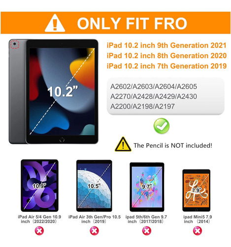 Braecn iPad Case 9th 8th Generation 10.2 Pulgadas 2021 2020,
