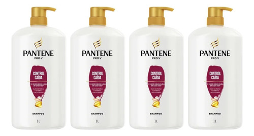 Shampoo Pantene Pro-v Control Caída 1 L - 4 Pzas