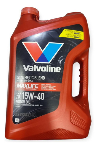 Aceite Valvoline Garrafa 15w40 Semi Sintetico 5 Litros Usa