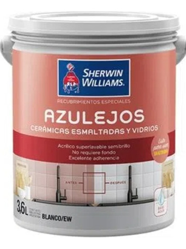 Pintura Para Azulejos 3,6 Lts. - Sherwin Williams - Gabro -