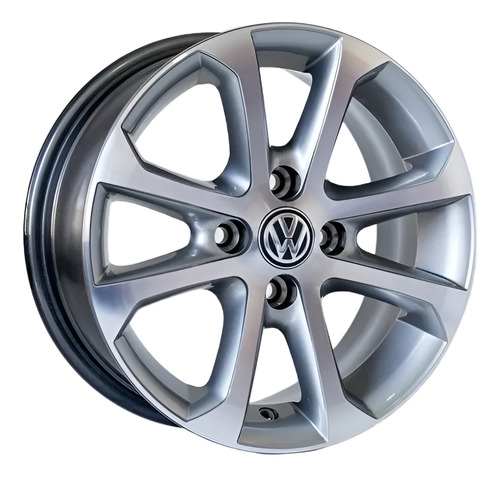 Roda Vw Gol Power G5 Kr R10 Aro 13 (jogo) +bicos Cor Grafite