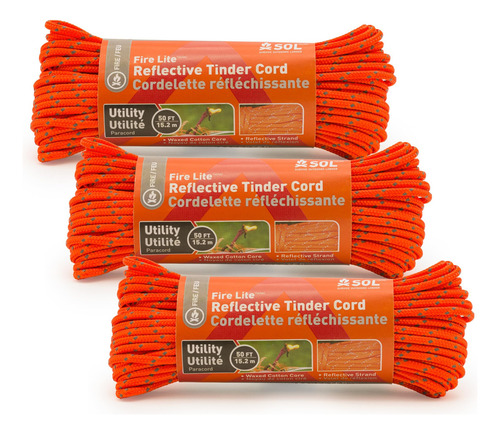 Fire Lite Utility Tinder Cable De 50 Pies (paquete De 3)