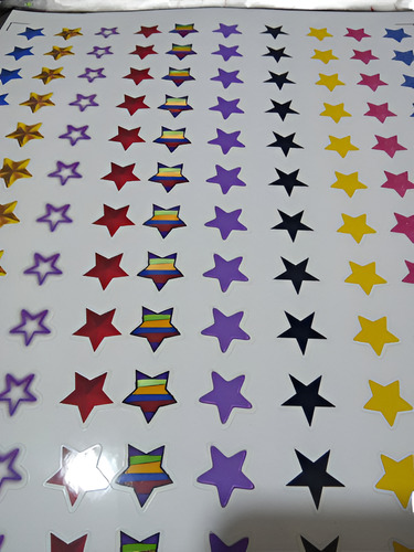 Sticker Resist Al Agua Estrellitas Frascos, Tazas Vasos