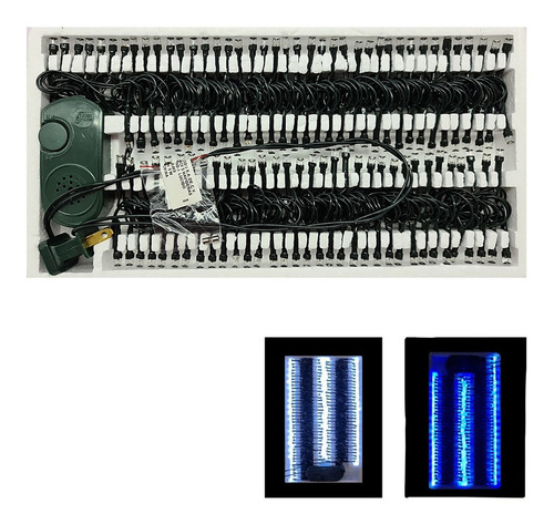 Serie De 140 Luces Led Navideñas Color Blanco/azul Musical