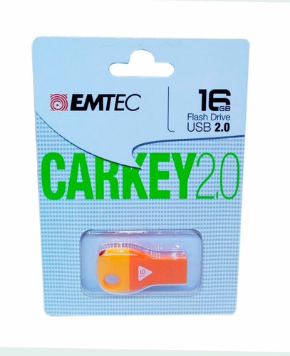 Memoria Usb Emtec Carkey 16gb Naranja