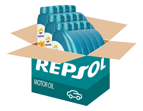 Kit 12 Un Óleo Motor Carro Premium 10w60 Repsol Jaguar Lotus