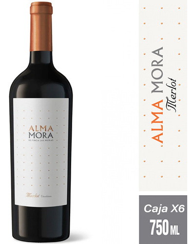 Vino Tinto Alma Mora Merlot Vendimia Finca Las Moras 750 Ml