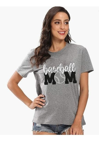 Imagen 2 de 5 de Camiseta De Béisbol Para Mamá, Manga Corta