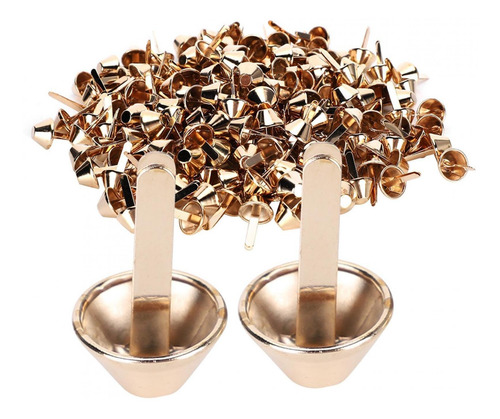 200pcs Handbag Feet Studs Golden Bottom Stud Bag Feet Purse