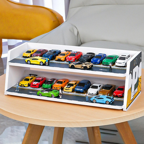 1:64 Modelo De Carro De Exposição Estacionamento 3 Camadas