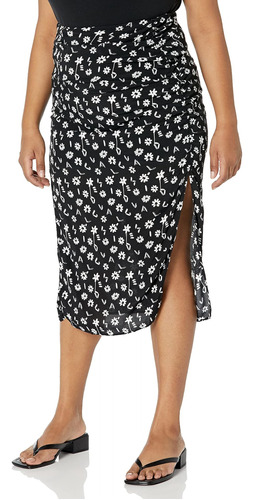 Desigual Mujer Mujer Falda Tejida Hasta La Rodilla, Negro, S