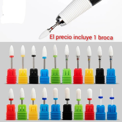 Punta De Drill De Uñas Broca Ceramica Fresa Pulidor De Uña