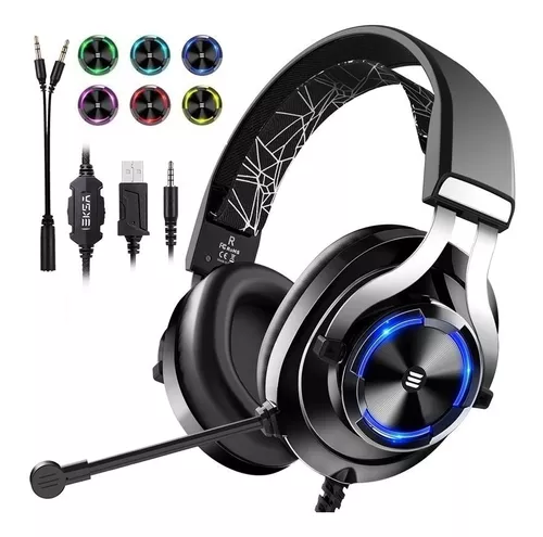 Auriculares Gamer Xinua Bluetooth Rgb Micrófono Desmontable