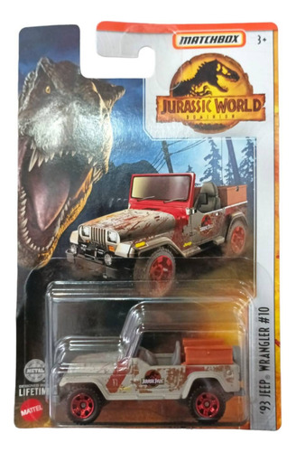 Jeep Wrangler 93 #10 Jurassic World Matchbox Metal
