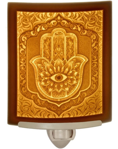  Hamsa - Luz De Noche Curvada De Porcelana Fina Lithophane