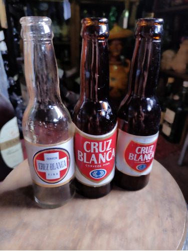 Botellas Antiguas Cerveza Cruz Blanca 