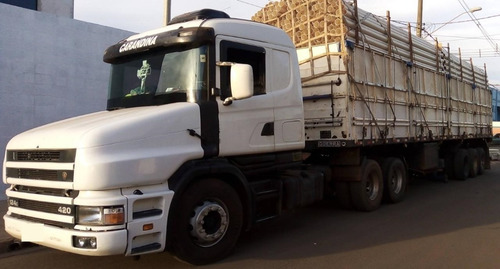 Imagem 7 de 15 de Caminhão Scania T124 6x2 Ano 2001 + Carreta Graneleiro 2009