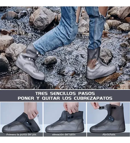 2 Botas Fundas Lluvia Impermeable Zapatos Hebilla Portátiles | MercadoLibre