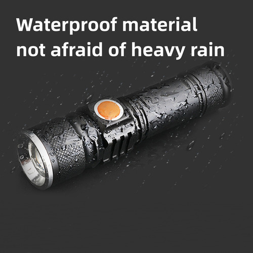 Linterna Led Superbrillante Con Zoom Recargable Con 4 M