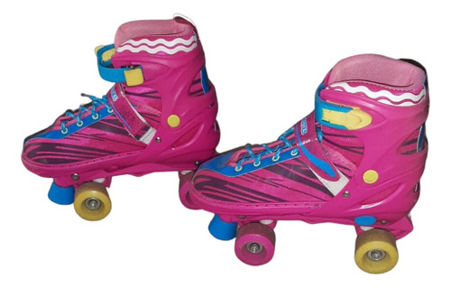 Patines Quad Rosados Fucsia Ajustables Talla 37 - 40 