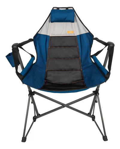 Silla Plegable Tipo Hamaca Rio Para Acampar Color Azul