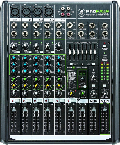 Mackie Profx8v2 Consola 4 Canales Mono + 2 Stereo Usb Mixer