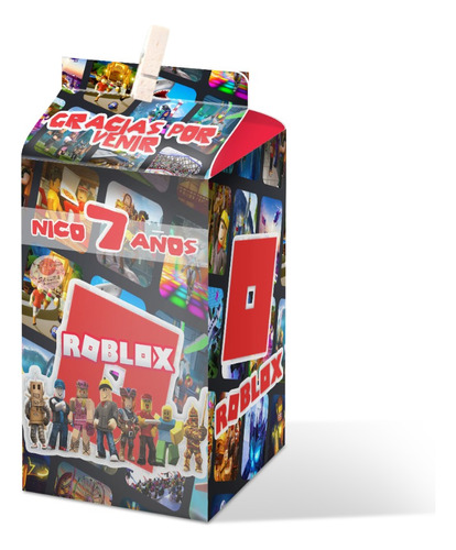 Roblox Cajas Souvenirs 20x9cm X10 Personalizadas