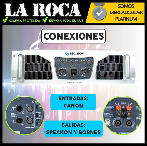 Potencia 4800w Rms American Pro Concert 4800 Envio Cuotas